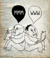 Cartoon: dibujo sobre papel (small) by allan mcdonald tagged internet