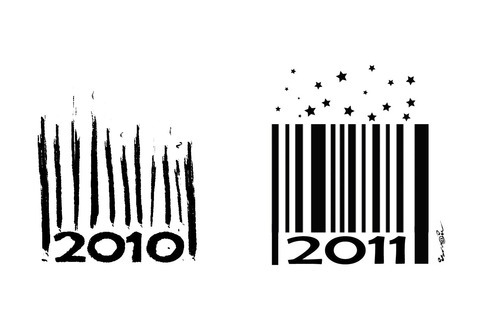 Cartoon: 2010. .. .2011...!... (medium) by ismail dogan tagged 2011