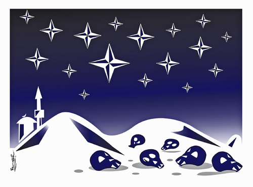 Cartoon: AFGHANISTAN BY NIGHT !.. (medium) by ismail dogan tagged afghanistan