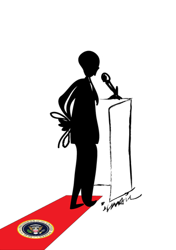 Cartoon: Black man  !.. (medium) by ismail dogan tagged usa