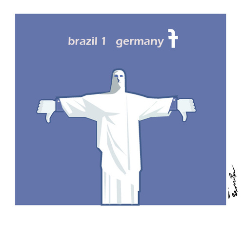 Cartoon: Brazil (medium) by ismail dogan tagged 2014,brazil