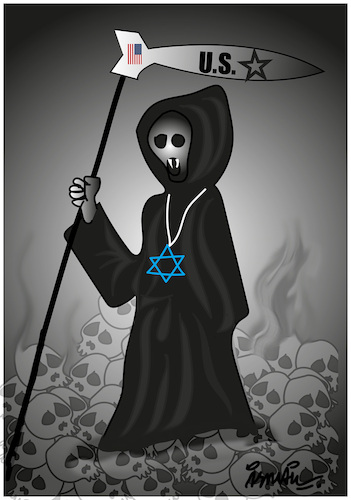 Cartoon: Brothers in arms (medium) by ismail dogan tagged israel