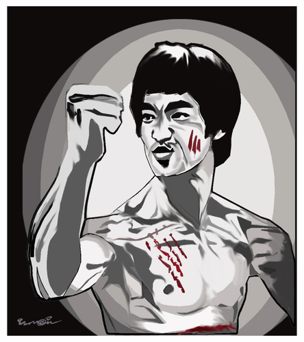 Cartoon: BRUCE LEE !. (medium) by ismail dogan tagged bruce,lee