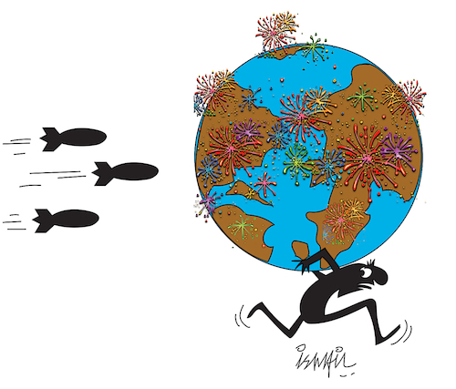 Cartoon: Celebration (medium) by ismail dogan tagged 2024