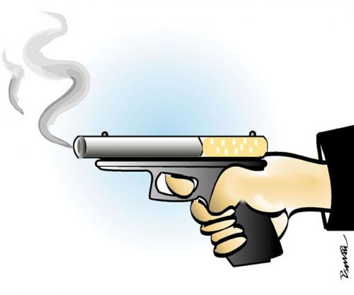 Cartoon: CIGARETTES  TUE (medium) by ismail dogan tagged tue,cigarettes