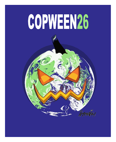 Cartoon: COPWEEN26 (medium) by ismail dogan tagged cop26
