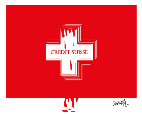 Cartoon: crime money (medium) by ismail dogan tagged swiss,credit