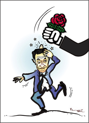 Cartoon: DEFEAT SARKOZY !.. (medium) by ismail dogan tagged nicolas,sarkozy