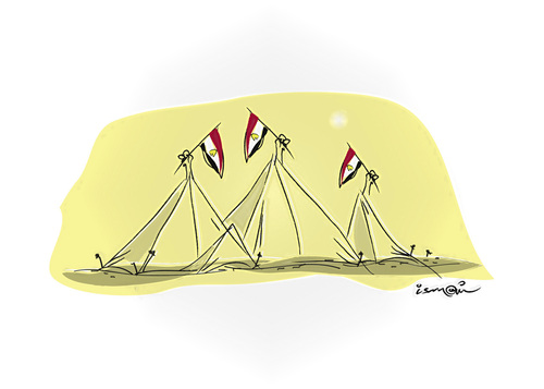 Cartoon: Egyptian tent !.. (medium) by ismail dogan tagged egypt