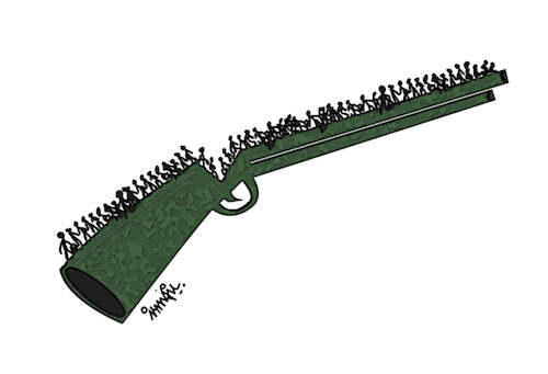 Cartoon: Evacuation (medium) by ismail dogan tagged war,in,gaza