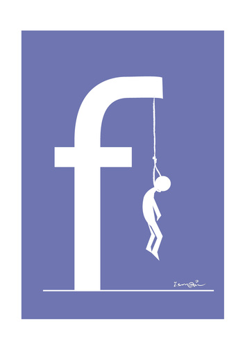 Cartoon: facebook (medium) by ismail dogan tagged facebook