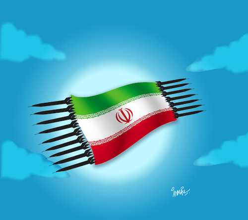 Cartoon: Flying carpet (medium) by ismail dogan tagged iran