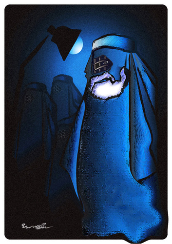 Cartoon: BURKA  !.. (medium) by ismail dogan tagged freedom,of,expression