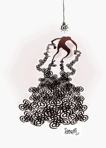 Cartoon: internet censure (medium) by ismail dogan tagged censure