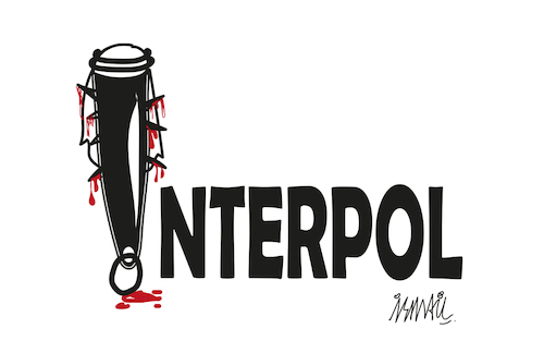 Cartoon: INTERPOL (medium) by ismail dogan tagged interpol