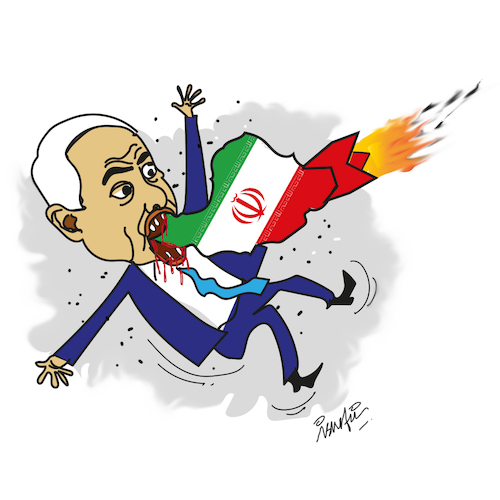 Cartoon: Iran Attack (medium) by ismail dogan tagged iran