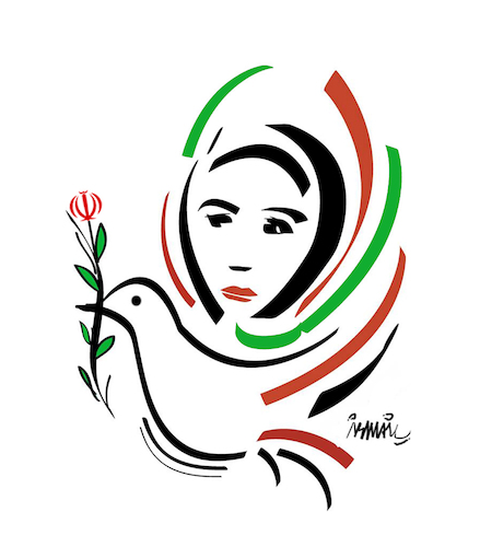 Cartoon: Iranian Women (medium) by ismail dogan tagged iran,protests