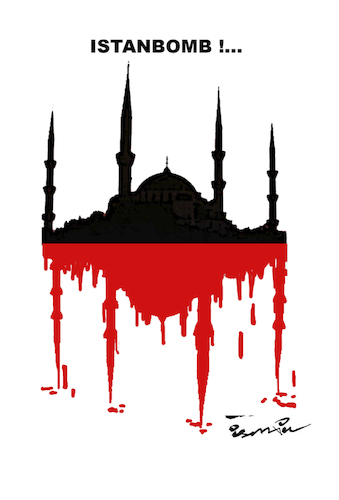 Cartoon: ISTANBOMB (medium) by ismail dogan tagged istanbul