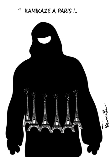 Cartoon: Kamikaze (medium) by ismail dogan tagged kamikaze