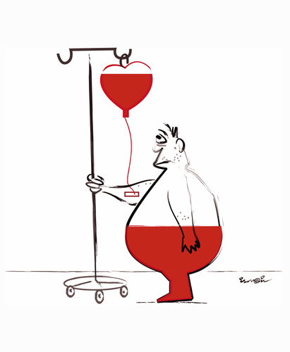 Cartoon: LA MALADIE D AMOUR !.. (medium) by ismail dogan tagged love