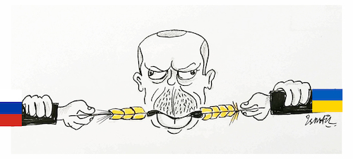Cartoon: Mediator (medium) by ismail dogan tagged ukrain,grain