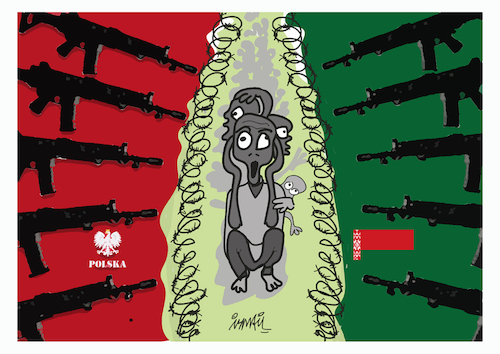 Cartoon: Migrant crisis (medium) by ismail dogan tagged migrant