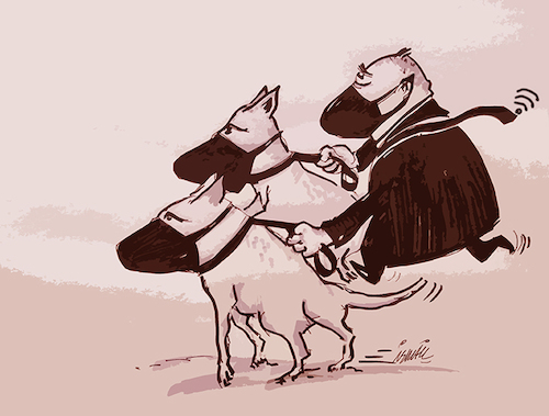 Cartoon: Muzzle (medium) by ismail dogan tagged covid,19