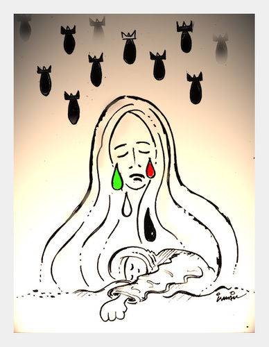 Cartoon: NO CRY GAZZA (medium) by ismail dogan tagged gazza