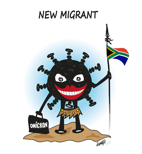 Cartoon: Omicron variant (medium) by ismail dogan tagged omicron,variant