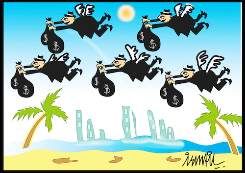 Cartoon: Pandora papers (medium) by ismail dogan tagged pandora