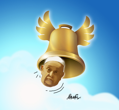 Cartoon: Pope Francis (medium) by ismail dogan tagged pope,francis