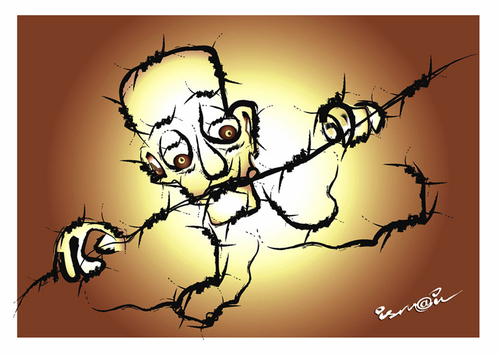 Cartoon: PRISONER (medium) by ismail dogan tagged prisonnier