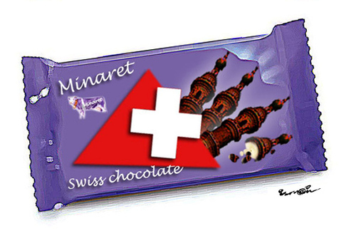 Cartoon: SWISS CHOCOLATE! (medium) by ismail dogan tagged swiss,chocolate