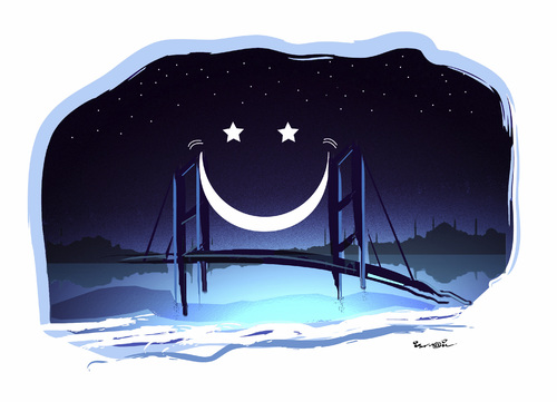 Cartoon: THE BOSPHORUS !.. (medium) by ismail dogan tagged the,bosphorus