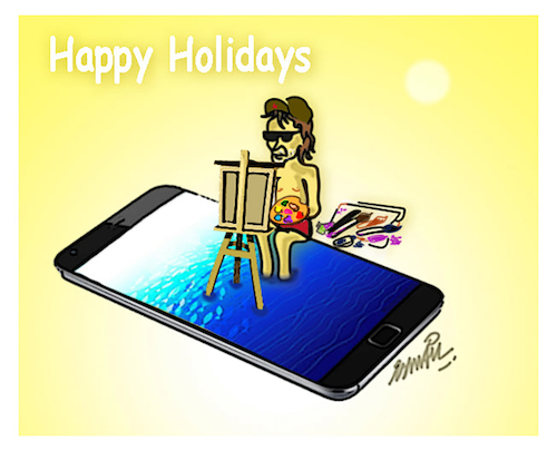 Cartoon: The painter (medium) by ismail dogan tagged holiday