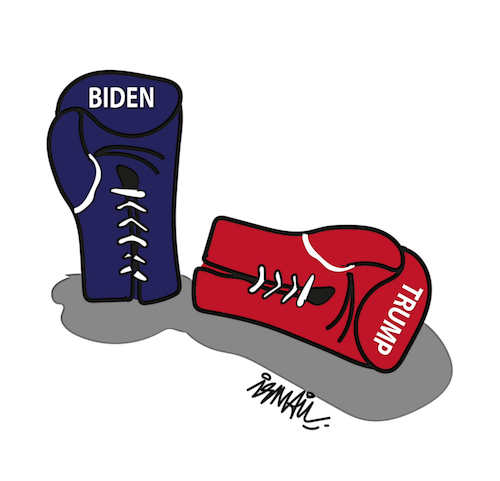 Cartoon: The Winner. (medium) by ismail dogan tagged election,us,2020
