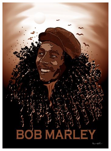 Cartoon: TRIBUTE TO BOB MARLEY !.. (medium) by ismail dogan tagged bob,marley