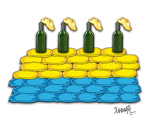 Cartoon: Ukraine resist (medium) by ismail dogan tagged ukraine