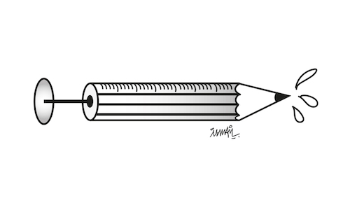 Cartoon: vaccine against ignorance (medium) by ismail dogan tagged vaccine