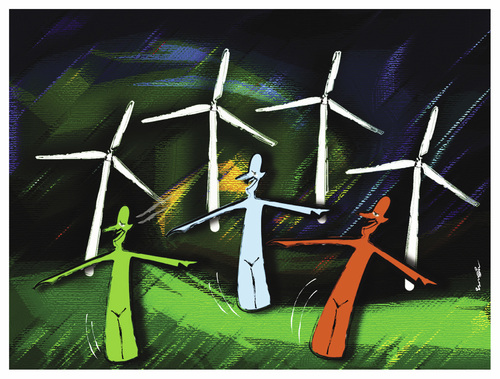 Cartoon: WIND !.. (medium) by ismail dogan tagged wind