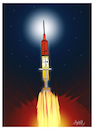 Cartoon: Covid rocket (small) by ismail dogan tagged covid,vaccin