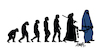 Cartoon: Evolution (small) by ismail dogan tagged afghan,woman