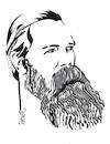 Cartoon: Friedrich Engels (small) by ismail dogan tagged engels