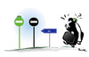 Cartoon: NO ENTRY (small) by ismail dogan tagged sens,interdit