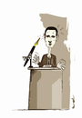 Cartoon: SPEECH !.. (small) by ismail dogan tagged ali ferzat