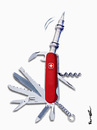 Cartoon: SWISS KNIFE (small) by ismail dogan tagged swiss,knife