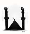 Cartoon: THE  EGYPTIAN MOSQUE !... (small) by ismail dogan tagged new,egyptian,mosque
