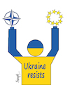 Cartoon: Ukraine resist (small) by ismail dogan tagged ukraine