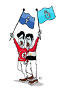 Cartoon: egypt-tunisia (small) by emre yilmaz tagged egypt tunisia misir tunus