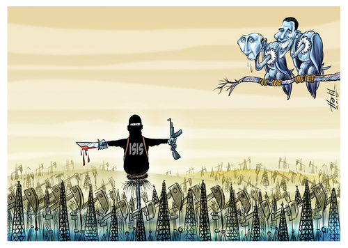 Cartoon: ISIS (medium) by Halil I YILDIRIM tagged isis